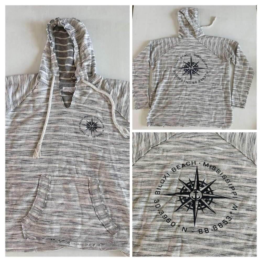 Vineyard Vines Surfside Striped Hoodie Pullover Size M Cotton Blend